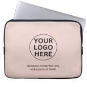 Berufliche Firmenlogos und Text-Sauberkeit Rosa Laptopschutzhülle (Vorderseite)