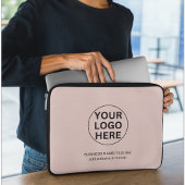 Berufliche Firmenlogos und Text-Sauberkeit Rosa Laptopschutzhülle