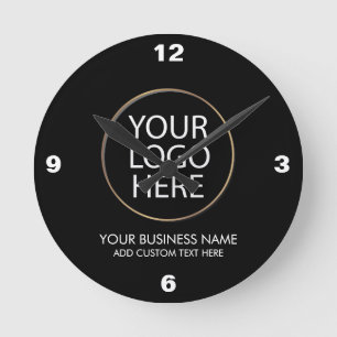 Berufliche Firmenlogos und Textfirmen Runde Wanduhr