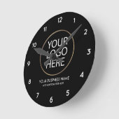 Berufliche Firmenlogos und Textfirmen Runde Wanduhr (Winkel)