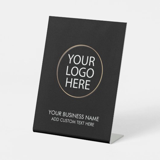 Berufliche Firmenlogos und Textfirmen Sockelschild (Vorderseite)