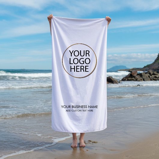 Berufliche Firmenlogos und Textfirmen Strandtuch