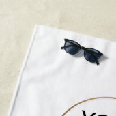 Berufliche Firmenlogos und Textfirmen Strandtuch (Beispiel)