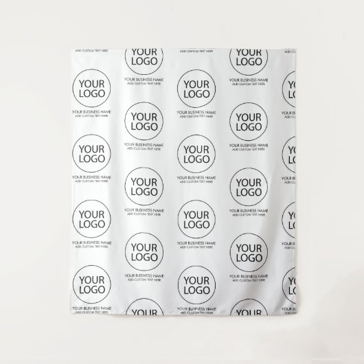 Berufliche Firmenlogos und Textfirmen Wandteppich (Vorderseite)