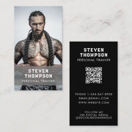 Berufliche Fitness Coach QR Code Social Media Visitenkarte
