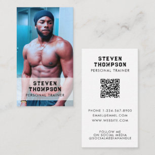 Berufliche Fitness Coach QR Code Social Media Visitenkarte
