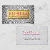 Berufliche Fitness Personal Trainer Black & Gold Visitenkarte (Vorne/Hinten)