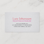 Berufliche Fitness Personal Trainer Black & Gold Visitenkarte (Rückseite)