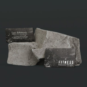 Berufliche Fitness Personal Trainer Black Grunge Visitenkarte