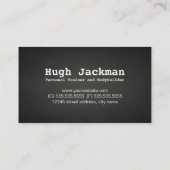 Berufliche Fitness Personal Trainer Dumbell Visitenkarte (Rückseite)