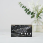 Berufliche Fitness Personal Trainer Dumbell Visitenkarte (Stehend Vorderseite)