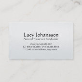 Berufliche Fitness Personal Trainer Dumbell Visitenkarte (Rückseite)