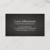 Berufliche Fitness Personal Trainer Kettlebell Visitenkarte (Rückseite)