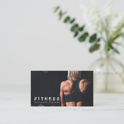 Berufliche Fitness Personal Trainer Muskel Visitenkarte (Stehend Vorderseite)