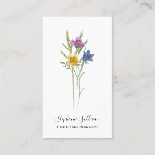 Berufliche florale Visitenkarte (Vorderseite)