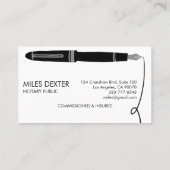 Berufliche Fontäne Pen Logo Signatur Notar öffentl Visitenkarte (Rückseite)