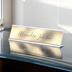Berufliche Forelle für den Goldhandel Schreibtischnamensplakette