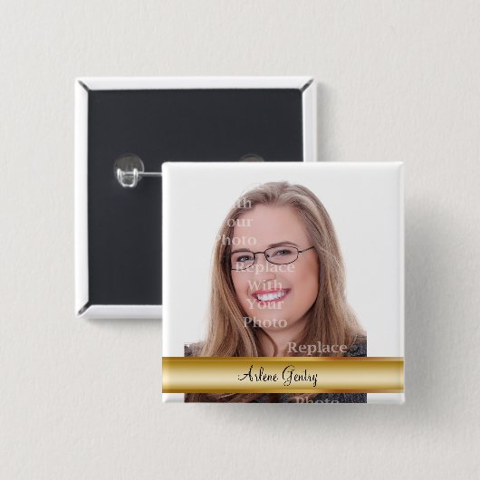 Berufliche Foto-Abzeichen Button (Vorne & Hinten)