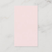 Berufliche Foto Blush Pink-Visitenkarte Visitenkarte (Rückseite)