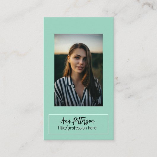 berufliche Foto QR-Website E-Mail sozial modern Visitenkarte (Vorderseite)