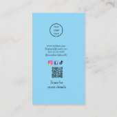 berufliche Foto QR-Website E-Mail sozial modern Visitenkarte (Rückseite)