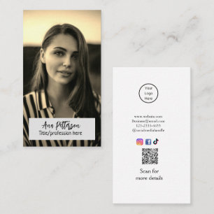 berufliche Foto QR-Website E-Mail sozial modern Visitenkarte