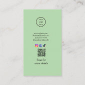 berufliche Foto QR-Website E-Mail sozial modern Visitenkarte (Rückseite)