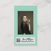 berufliche Foto QR-Website E-Mail sozial modern Visitenkarte (Vorderseite)