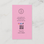 berufliche Foto QR-Website E-Mail sozial modern Visitenkarte (Rückseite)