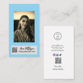 berufliche Foto QR-Website E-Mail sozial modern Visitenkarte (Vorne/Hinten)