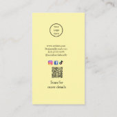 berufliche Foto QR-Website E-Mail sozial modern Visitenkarte (Rückseite)