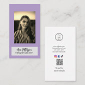 berufliche Foto QR-Website E-Mail sozial modern Visitenkarte (Vorne/Hinten)