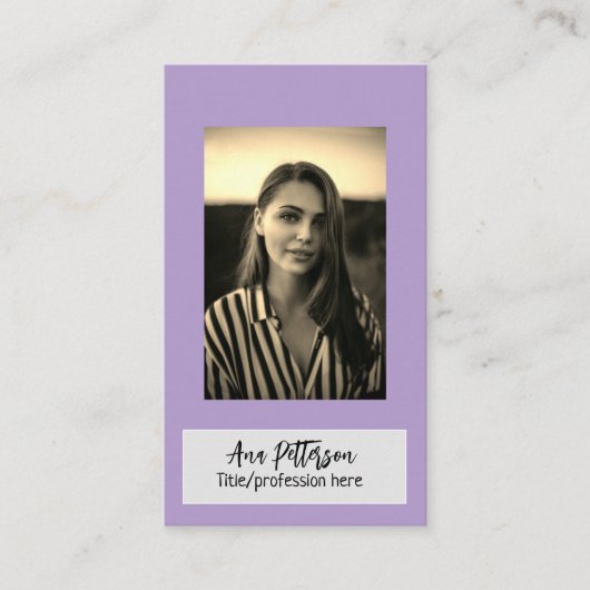 berufliche Foto QR-Website E-Mail sozial modern Visitenkarte (Vorderseite)