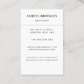 Berufliche Foto-Visitenkarte Visitenkarte (Rückseite)