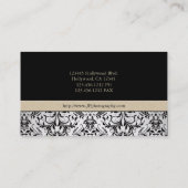 Berufliche Fotograf-Damast-Geschäftskarten Visitenkarte (Rückseite)