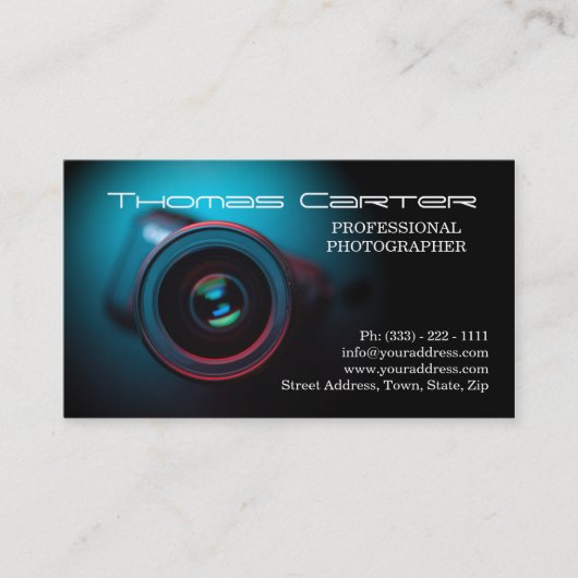 Berufliche Fotograf-Digital-Foto-Karte Visitenkarte (Vorderseite)