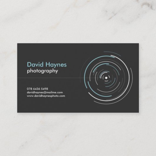 Berufliche Fotograf-Geschäfts-Karte Visitenkarte (Vorderseite)