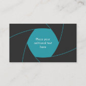 Berufliche Fotograf-Geschäfts-Karte Visitenkarte (Rückseite)