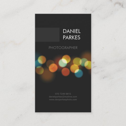 Berufliche Fotograf-Geschäfts-Karte Visitenkarte (Vorderseite)