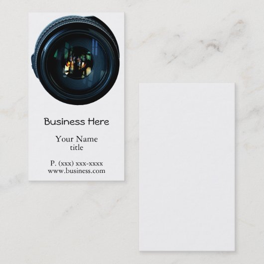 Berufliche Fotograf-Geschäfts-Karten Visitenkarte (Vorne/Hinten)