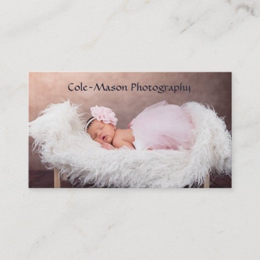 Berufliche Fotografen von Kindern Visitenkarte (Vorderseite)