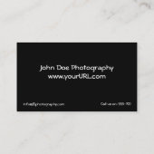 Berufliche Fotografie-Geschäftskarte - Bewegung Visitenkarte (Rückseite)