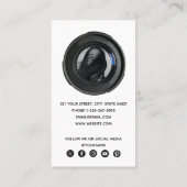 Berufliche Fotografie QR Code Social Media Icon Visitenkarte (Rückseite)