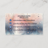 Berufliche Fotografie Szene Pastel Pink Visitenkarte (Rückseite)