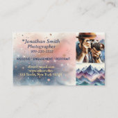 Berufliche Fotografie Szene Pastel Pink Visitenkarte (Vorderseite)