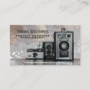 Berufliche Fotografie-Vintages Kamera-Foto Visitenkarte
