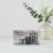 Berufliche Fotografie-Vintages Kamera-Foto Visitenkarte (Stehend Vorderseite)