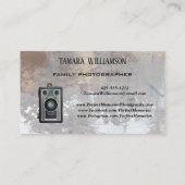 Berufliche Fotografie-Vintages Kamera-Foto Visitenkarte (Rückseite)