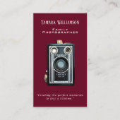 Berufliche Fotografie-Vintages Kamera-Foto Visitenkarte (Vorderseite)