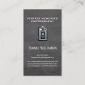 Berufliche Fotografie-Vintages Kamera-Foto Visitenkarte (Rückseite)